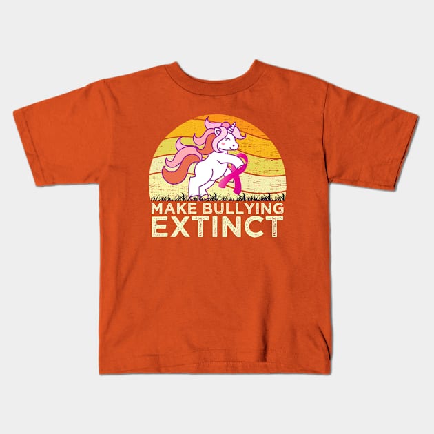 Make Bullying Extinct Kids T-Shirt by Gtrx20